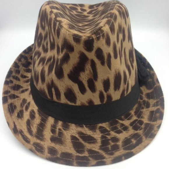 leopard fedora hat